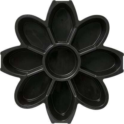 KOLORAE Flower Snack Serving Tray - 9 Compartment Party Platter with Dressing Cup for Chips and Dip, Fruits and Veggies - Game Day & Summer Entertaining Tray