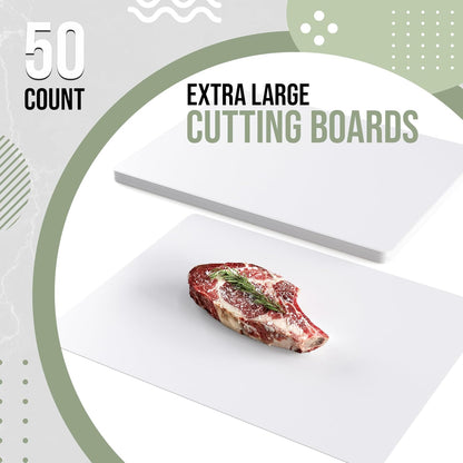 Crown Display Disposable Cutting Boards for Kitchen Black Cutting Board 10 Inch X 13.5 Inch Flexible Cutting Boards For Kitchen ~ Patent Pending ~ Recyclable Disposable Cutting Board Sheets