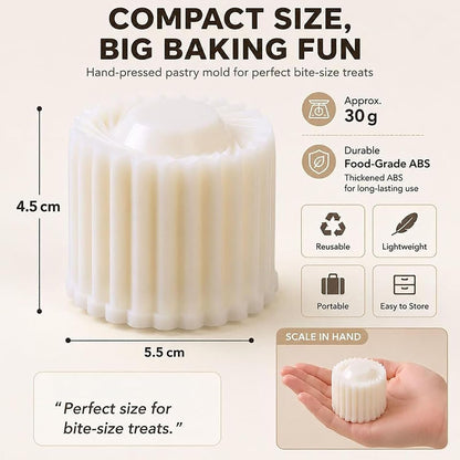 2Pcs Sunflower Patterned Round Hand-Press Mooncake Double Ended Pastry Mold