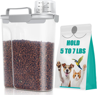 TBMax 10 Lbs Cat Dog Food Storage Container, 2026 Upgraded Large Pouring Container for Pet Food Storage, Bird Seed Dispenser, Portable Travel Kibble Holder -Dark Green