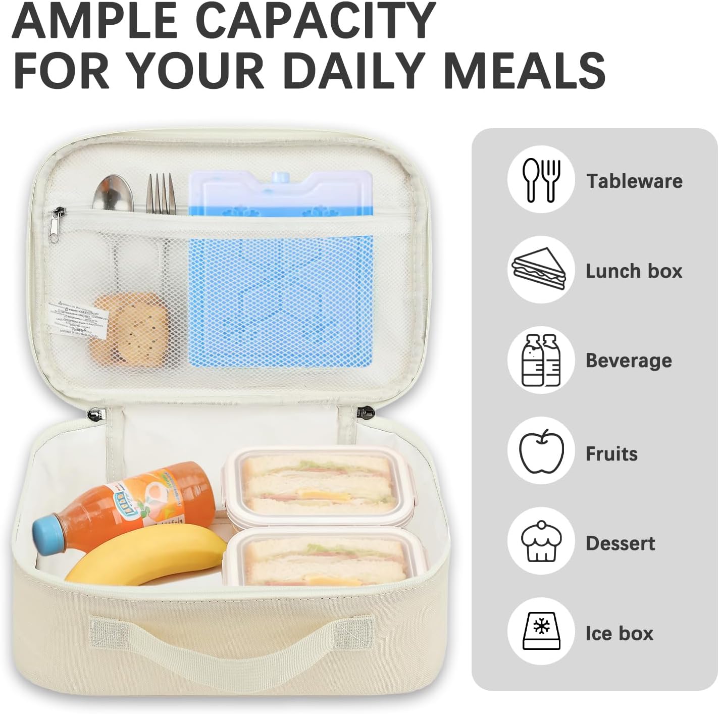 FlowFly Kids Lunch box Insulated Soft Bag Mini Cooler Back to School Thermal Meal Tote Kit for Girls, Boys, Astronaut - Colors B