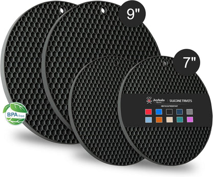 Joyhalo 4 Pack Trivets for Hot Dishes