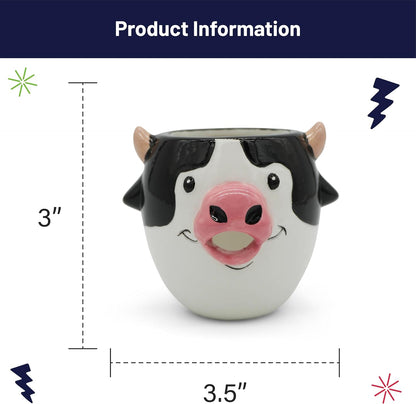 Novelty Egg Separator – Funny Egg Yolk Separator, Easy Egg White Separator for Baking & Cooking, 3.5” x 3 - Cow