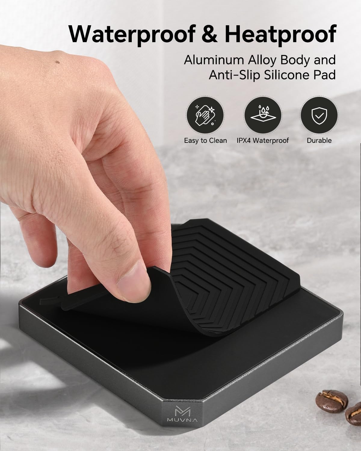Walnut Coffee Bean Scale Set with Spritzer, Coffee Lover Gifts