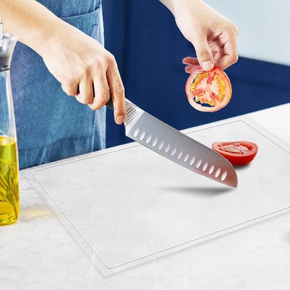 Acrylic Cutting Board with Counter Lip, Clear Cutting Boards for Countertop Protector, Cutting Board for Kitchen Counter, Non-Slip Dough Mat, Kitchen Decor Gadgets House Warming Gifts(24"x18")