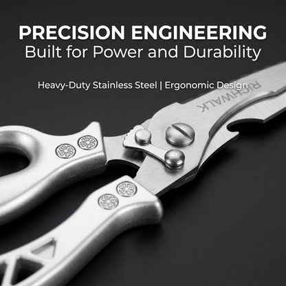 Kitchen Scissors - Heavy Duty Poultry Shears Sharp Cutting Food Chicken Bone Meat Vegetable for Cooking, Multipurpose Stainless Steel Utility Scissors, Safety Lock