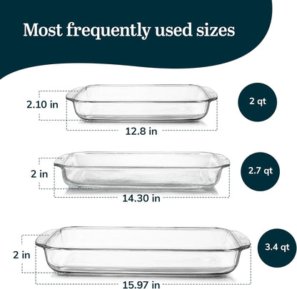 Libbey Baker’s Premium 2 Piece Glass Pie Plate, Stackable, Space Saving Casserole Dish Set with Lids, Glass Baking Dish Set for Fruit Pies, Quiches