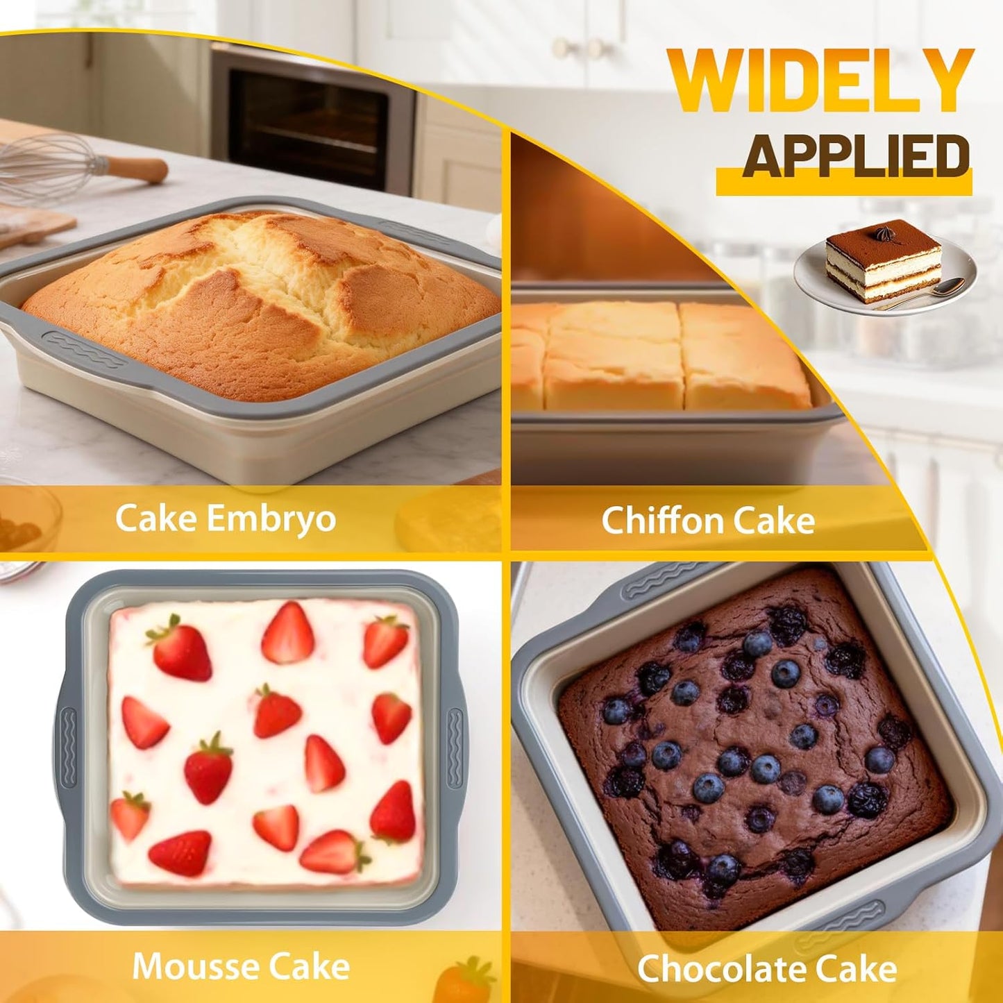 Silicone Muffin Pan, 12 Cups Non-Stick Cupcake Pan, Food-Grade BPA-Free Muffin Tin, Oven-Safe 450 °F, Reinforced Steel Frame, Easy-Grab Handles, Quick-Release 2.3" Baking Molds for Mini Treats