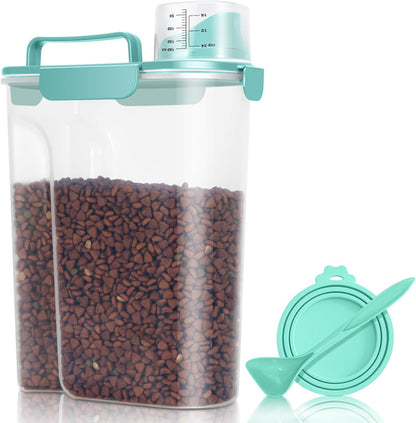 TBMax Pet Food Storage Containers 2 Pack 8-10 Lbs Airtight Dog Food Container Dispenser with Large Spout & Portable Handle, Travel Dog Treat Cat Food Storage Bin Bird Seed Container