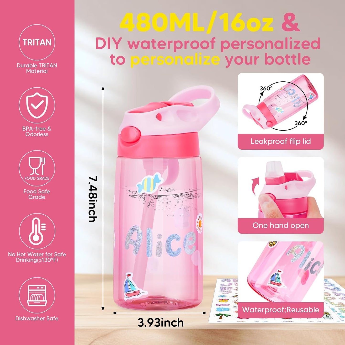 JYPS Lunch Box for Girls-Insulated Lunch Bag,Kids Bento Box with 6 Compartment,Water Bottle,Ice Pack,Salad Container,Perfect Lunch Container for Kids and Toddlers Back to School Age 7-15(Purple M)