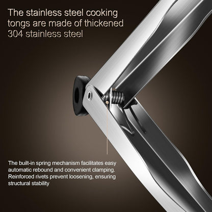 12-inch Locking Stainless Steel Kitchen Tongs