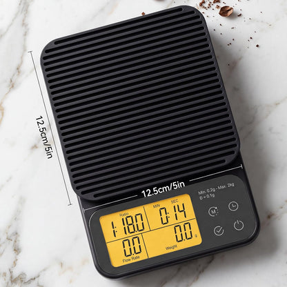 Pour Over Coffee Scale with Timer, 0.1g Precision, 2kg Capacity