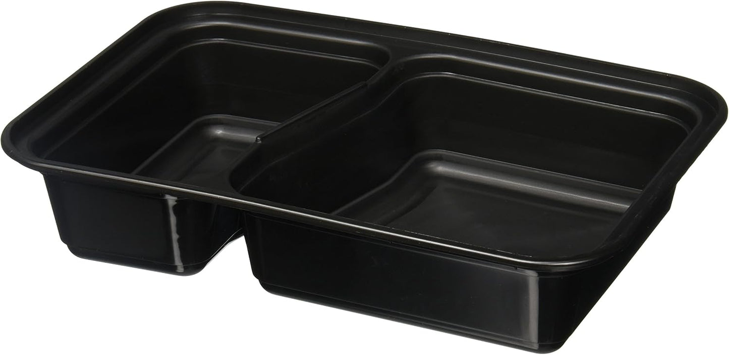 Reditainer® - 3 Compartment Microwave Safe Food Container with Lid/Divided Plate/Lunch Tray with Cover, 20 Pack