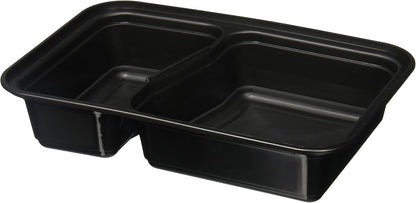 Reditainer® - 3 Compartment Microwave Safe Food Container with Lid/Divided Plate/Lunch Tray with Cover, 20 Pack