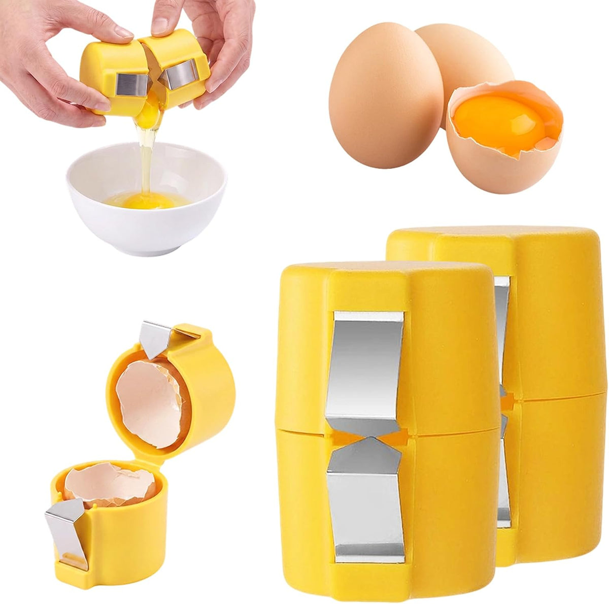 2026 New Egg Shell Opener, Egg Separator Egg Cracker Tool for Raw Eggs