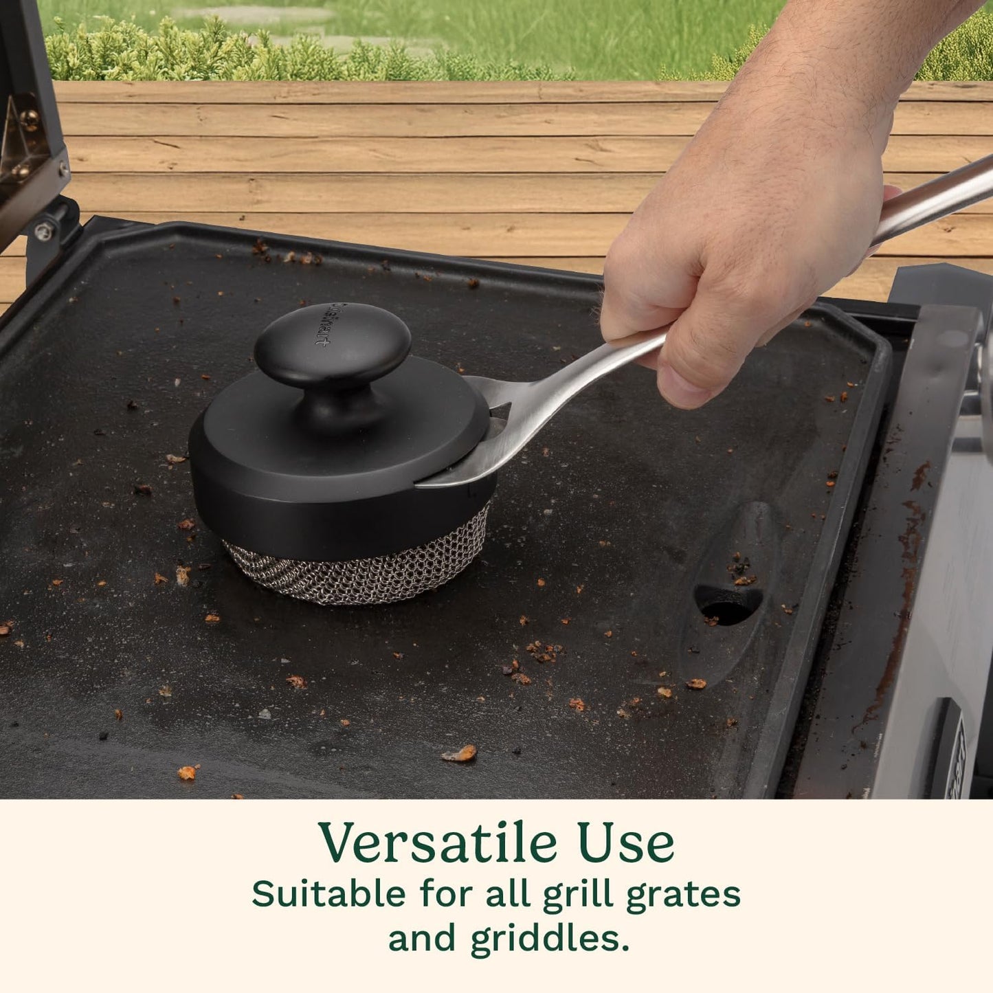 Cuisinart Grill Renew Steam Cleaner Brush, Bristle Free Cleaning Brush for All Grills, Perfect Worry-Free Grill Brush Accessories for BBQ, Clean Cast Iron Grates, Stainless Steel, Porcelain