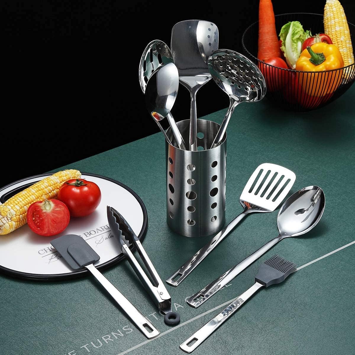 Stainless Steel Spatulas, Berglander Slotted Turner, Metal Turner For Cooking, Kitchen For Nonstick Cookware, Barbecue Spatulas, Dishwasher Safe, Easy to Clean