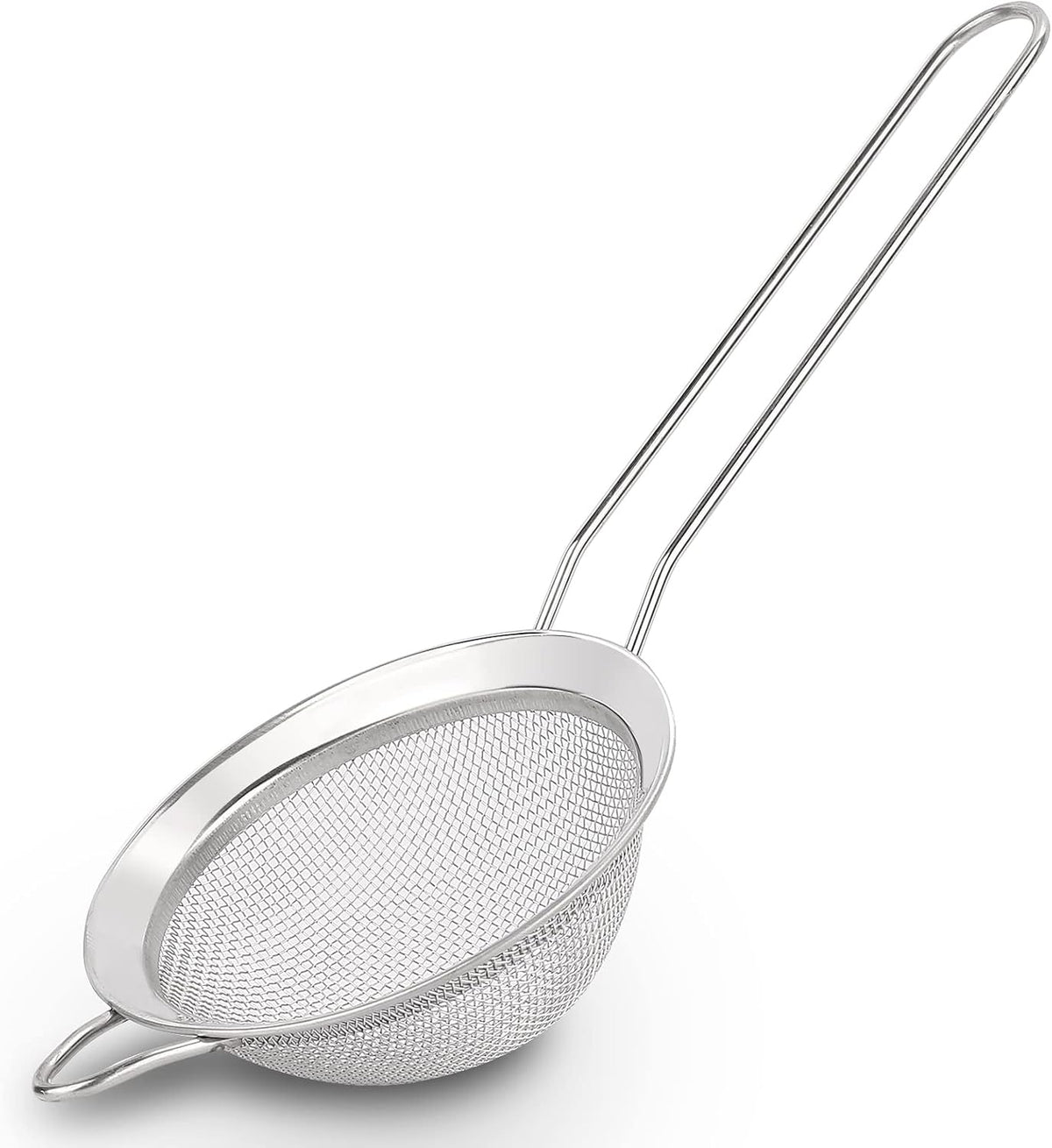 D Fine Mesh Strainer, Stainless Steel Sieve Sifter with Handle, 4-Inch