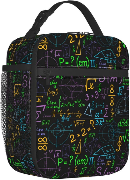 Black Cat Reusable Lunch Box Food Bag Insulated Lunch Bag for Teenage Boys Girls School Beach