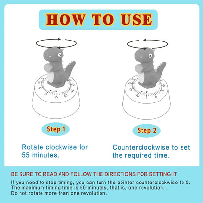 ELE DEPI Mechanical Kitchen Timer for Kids,Wind Up Egg Timer for Cooking.