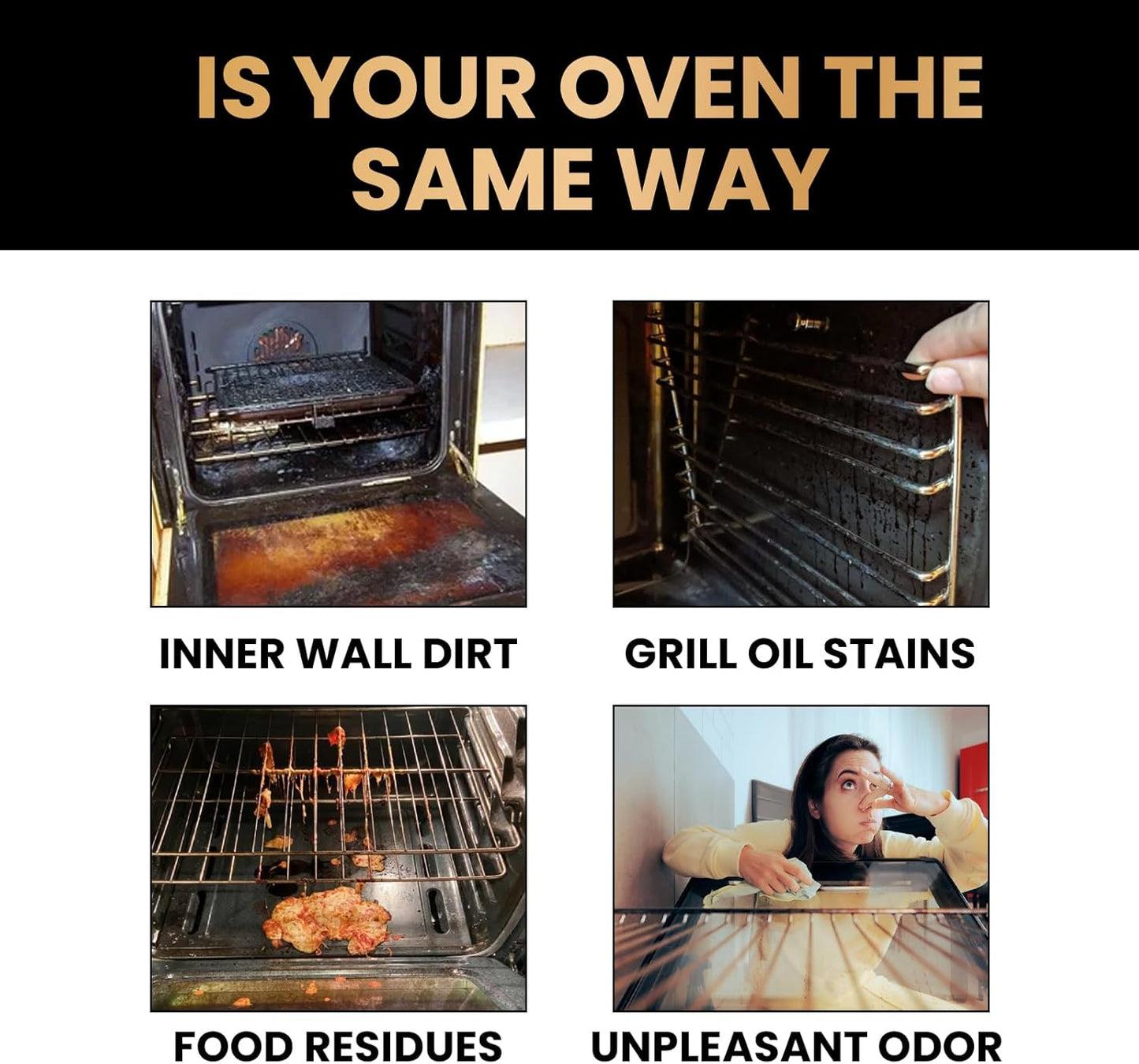 Oven & Grill Cleaner Spray, Removes Grease and Burnt-on from Stoves, Grates, and Barbecues, 3.38 fl oz