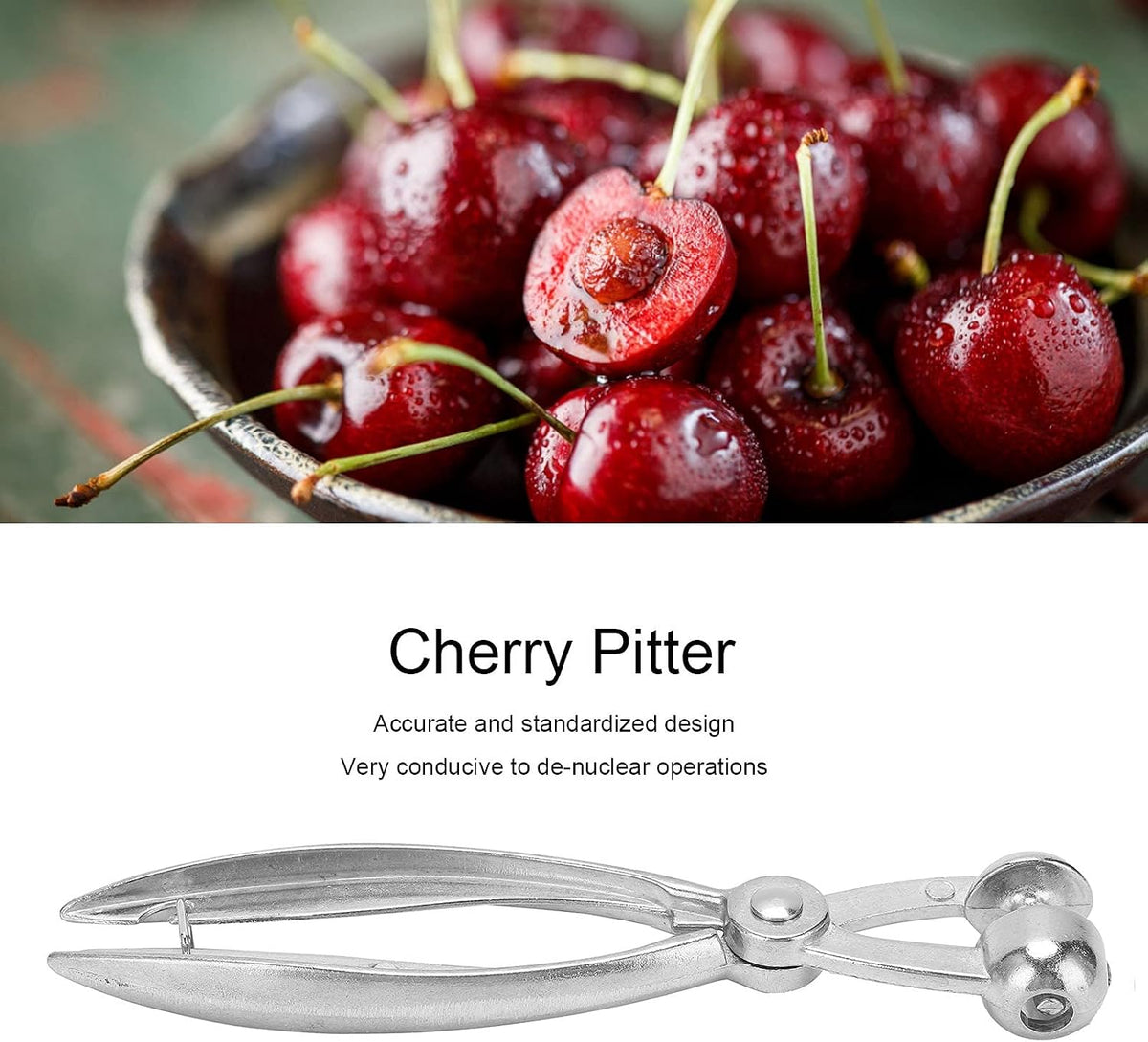 Milltrip Aluminum Alloy Cherry Pitter Tool, Hand Cherry Stone Remover