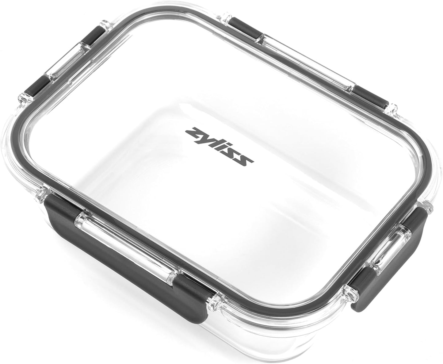 Zyliss Glass Food Storage Container 12.5oz, Shatter Resistant Borosilicate Glass, Airtight Leakproof Tritan Lid, BPA Free, Microwave, Freezer & Dishwasher Safe