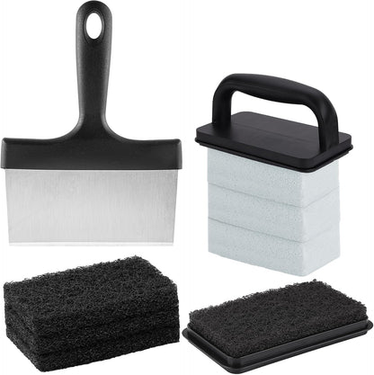 Heavy Duty Griddle Cleaning Brick with Handle, Grill Cleaner for Cleaning Flat top, Pumice Griddle Cleaning Stone Removing Stains for BBQ, Swimming Pool, Sink (5 Pack)