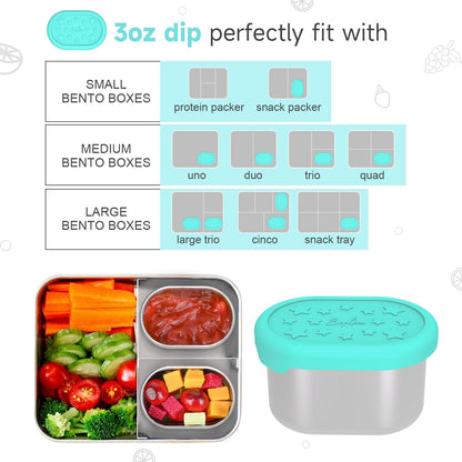 SOPHICO Stainless Steel Snack Containers for Kids, 8 oz Small Food Storage Container 1 Cup with Silicone Lid - Perfect 304 Metal Toddler Lunch Box for Daycare and School, Leak Proof (MIX, 4 PACK)