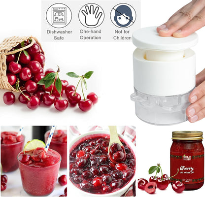 Cherry Pitter Tool,Cherry Pitter Cherry Stone Remover Tool for Making Cherry Jam Cherries Corer Pitter Tool，Cherry Pitter Olive Pitter with Space-Saving Lock Design, Black