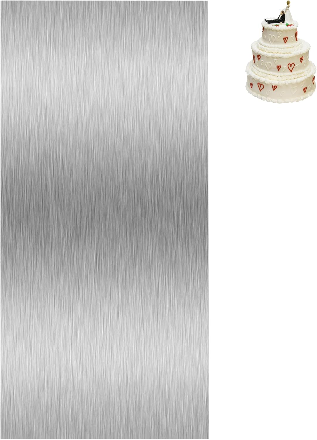 8.6 Inch Metal Cake Scraper Smoother, Edge Side Jagged Comb for Cream