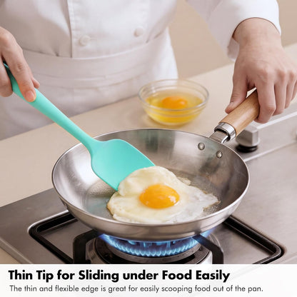 Silicone Spoonula Set, 600ºF Heat Resistant, 3Pcs, Multicolor 3