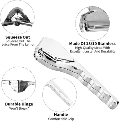 Stainless Steel Lemon Squeezer, Hand Press Citrus Juicer for Lime & Orange