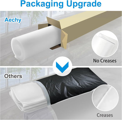 AECHY Extra Large Silicone Mat 78.74”x19.69”x0.08”, Multipurpose Silicone Mat Thick Heat Resistant Mat Shipped Rolled Up Kitchen Counter Mat Nonslip Silicone Mats for Kitchen Counter Translucent