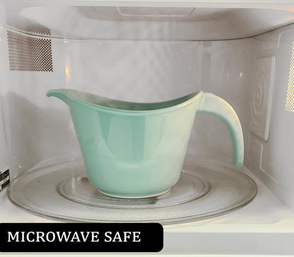 Reston Lloyd, Batter Bowl With Pour Spout, Non-Slip Base, Erogonomic Space Saving Detachable Handle, 2 QT Heavy Duty BPA-Free Microwave & Dishwasher Safe, Plum