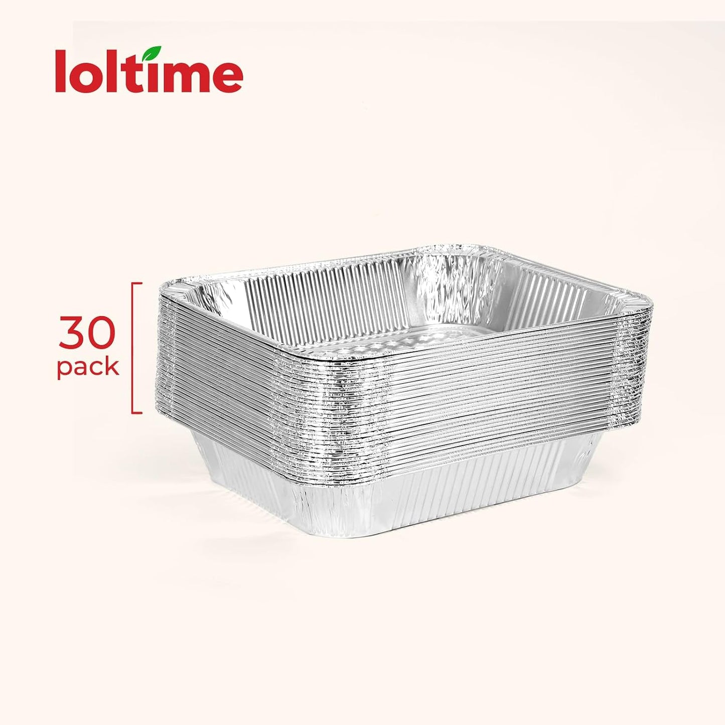 Aluminum Pans Disposable Half Size (25Pack with lids) – 9x13 Heavy Duty Foil Pans, Durable & Recyclable Baking Pans, Table Trays, Great for BBQ, PCooking, Roasting, Heating