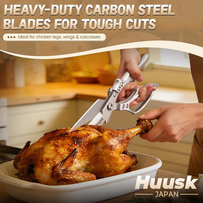 Huusk Poultry Shears Heavy Duty – All Purpose Japanese Kitchen Scissors