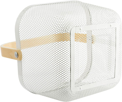 Cheardia 2 Pack Picnic Baskets, Metal Mesh Harvest Basket with Foldable Wooden Handle, Rectangle Garden Storage Basket Bin for Vegetable Fruit Garden Kitchen Cabinet Picking Gathering