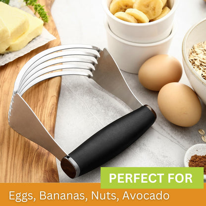 Spring Chef XL Pastry Blender, Durable Dough Blender For Baking - Black