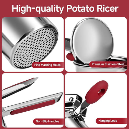 Potato Ricer for Mashed Potatoes-Stainless Steel 15oz