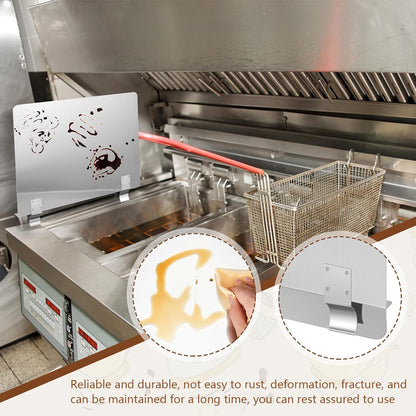 Ferraycle 2 Pack 20-1/2" W x 18" H 304 Stainless Steel Fryer Splash Guard for Stove & Kitchen, Oil Splatter Screen Protection, Heavy Duty Grease Barrier for Frying, Grilling, Easy Clean, Universal Fit