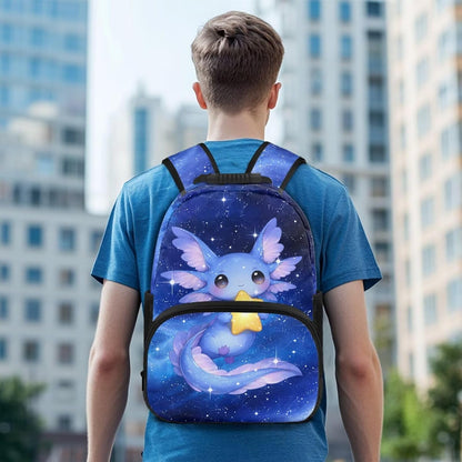 Cute Capybara Pizza Backpack for Girls, 5 Pcs Boys School Bag Set for Kids, 17 Inch Backpacks Lunch Pencil Box Reusable Utensils Case Set for Middle Elementary School, 3rd Grade Backpack