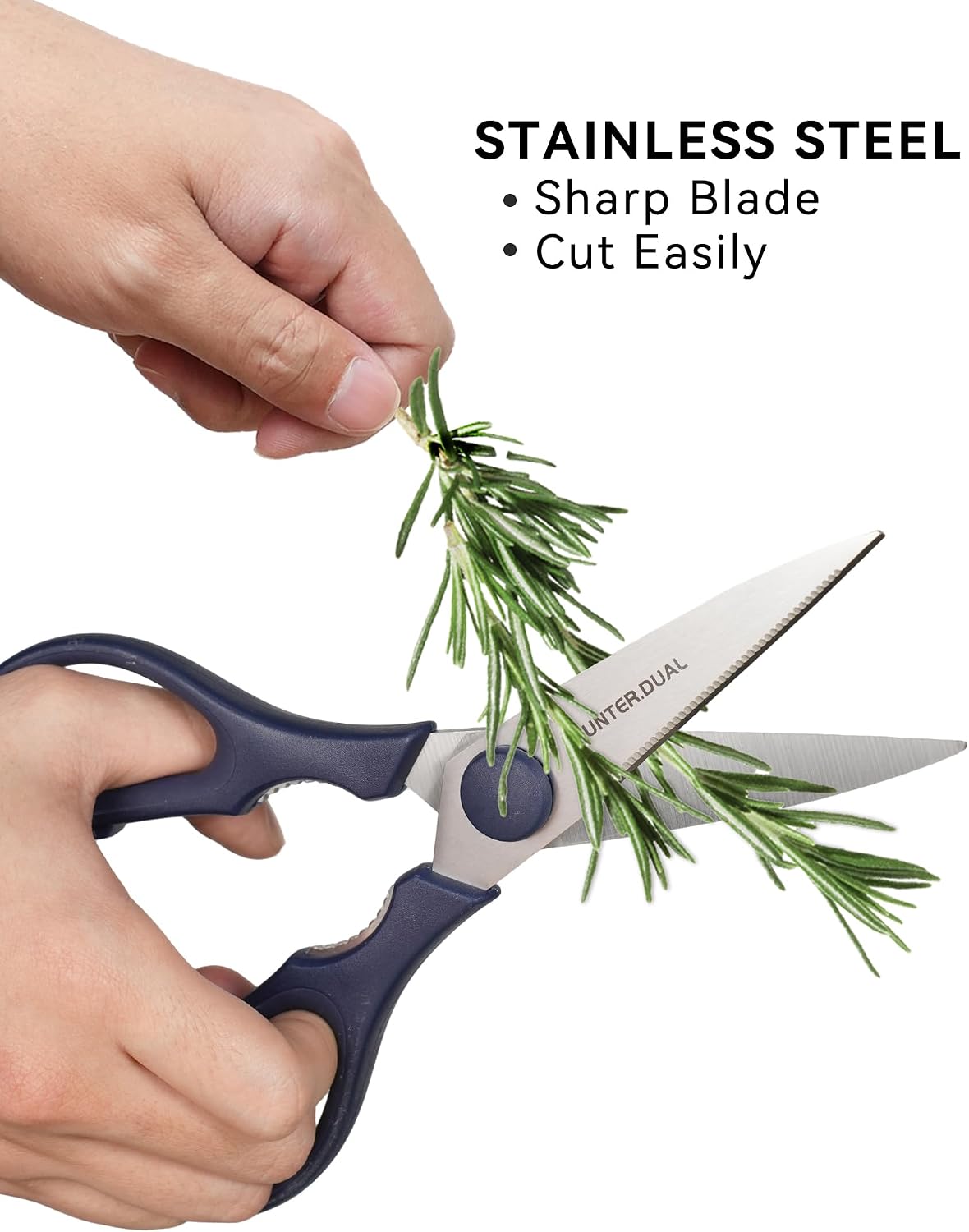 Kitchen Scissors for Food, HUNTER.DUAL Heavy Duty Come Apart Poultry Shears for Cooking, All Purpose for Cutting Chicken, Meat, Fish & Vegetables (Auqa, 8.35 Inch)