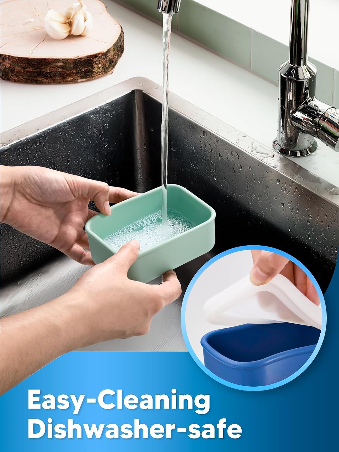 8 PCS 2 Cup Silicone Freezer Molds with Lid, Meal Prep Freezer Molds Silicone Freezer Containers Reusable Food Preserving Tray Freezing Ice Trays for Soups Sauces Stews