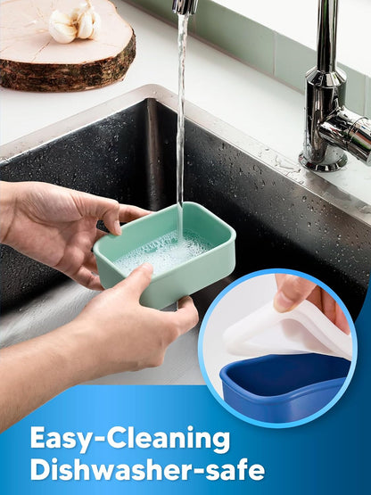 8 PCS 2 Cup Silicone Freezer Molds with Lid, Meal Prep Freezer Molds Silicone Freezer Containers Reusable Food Preserving Tray Freezing Ice Trays for Soups Sauces Stews