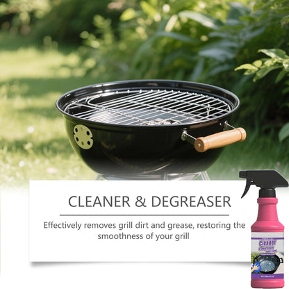 Fast-Acting Heavy-Duty Grill Degreaser Spray, 120 Ml BBQ Heavy Duty Degreaser Grill for Outdoor Grills, Professional BBQ Cleaner for Grates and Smoker