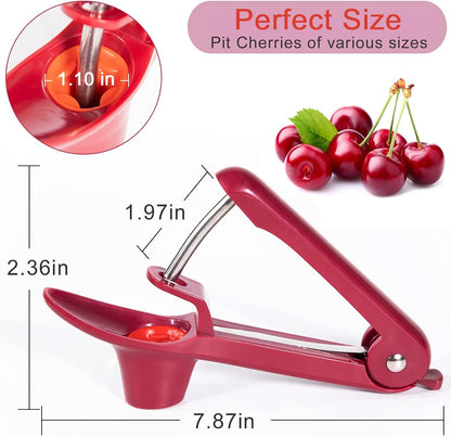 Cherry Pitter Tool,Cherry Pitter Cherry Stone Remover Tool for Making Cherry Jam Cherries Corer Pitter Tool，Cherry Pitter Olive Pitter with Space-Saving Lock Design, Black
