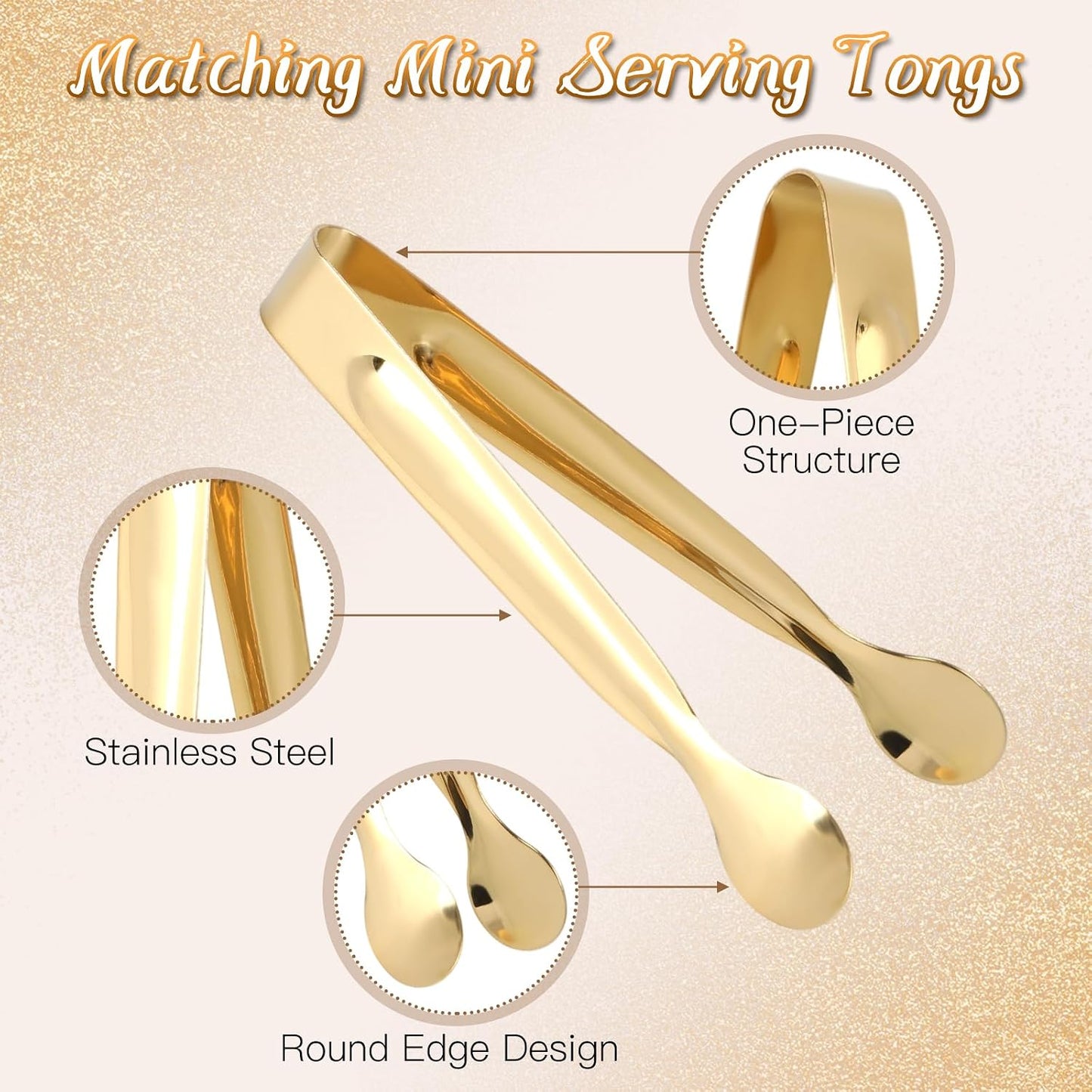 20 Sets Plastic Serving Tray,White & Gold Rim Food Trays with Stainless Serve Tongs,Versatile Serving Trays for Party, Serving Platter for Party, Food, Fruit, Dessert, Tea Party, Wedding