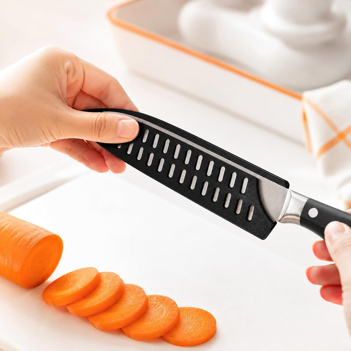 10 Pcs Black Knife Sheaths for Kitchen Universal Knife Guards Set