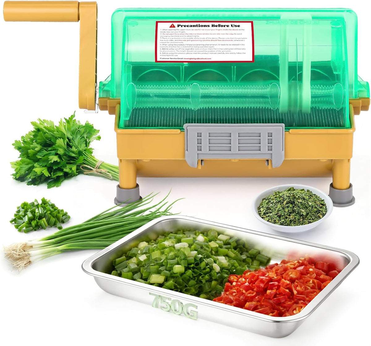 Moongiantgo Commercial Hand Scallion Cutter Green Onion Cutter Slicer
